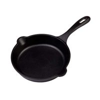 Victoria SKL-206 Mini Cast Iron Skillet. Small Frying Pan Seasoned with 100% Kosher Certified Non-GMO Flaxseed Oil, 6.5", Black