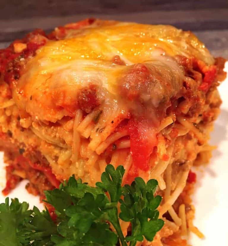 Meat Lovers Baked Spaghetti Norine's Nest