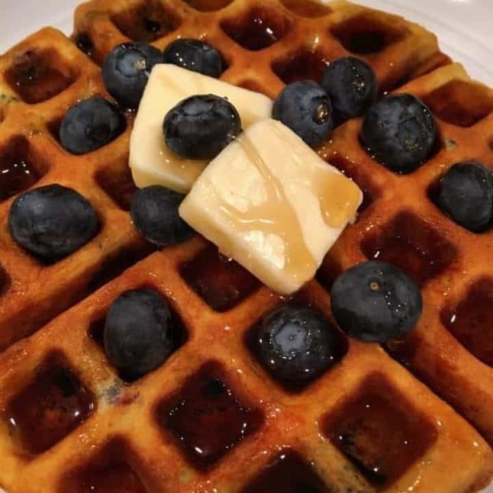 Blueberry Banana Belgian Waffles