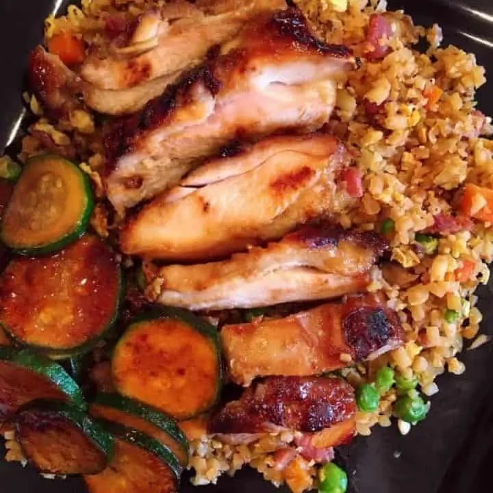 Teriyaki Chicken with Cauliflower Fried Rice