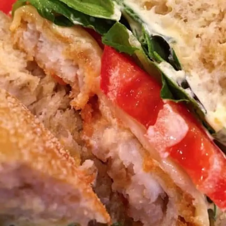 Close up photo of the Crispy Fish Sandwiches