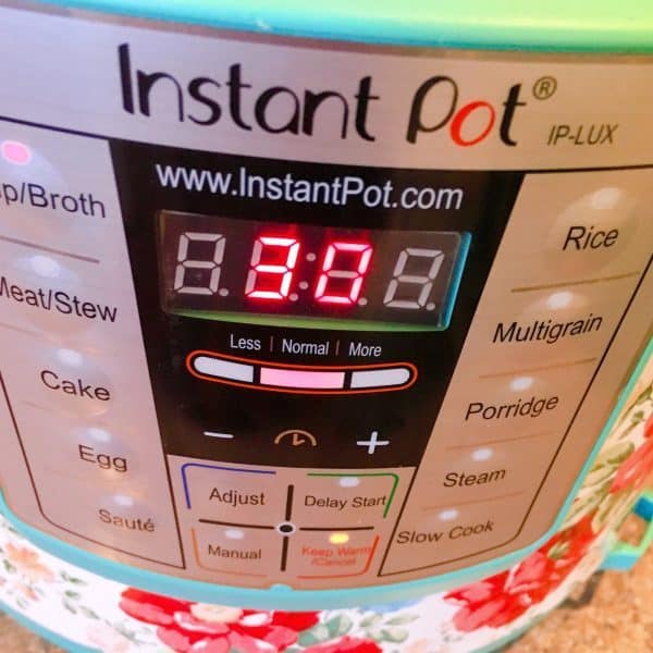 Instant pot set to Soup/Stew