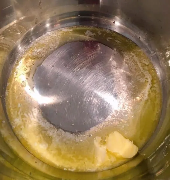 butter melting in the bottom of Instant Pot