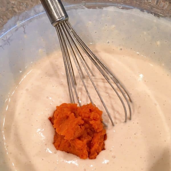 Adding Pumpkin to pancake batter