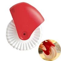 Allupup Pastry Wheel Cutter, Beautiful Lattice Pie Crust or Ravioli Pasta, Easy to Use, Easy to Clean (F)