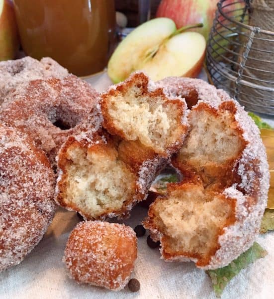 Apple Cider Donuts broken open 