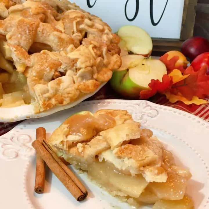 Slice of Spiced Caramel Apple Pie