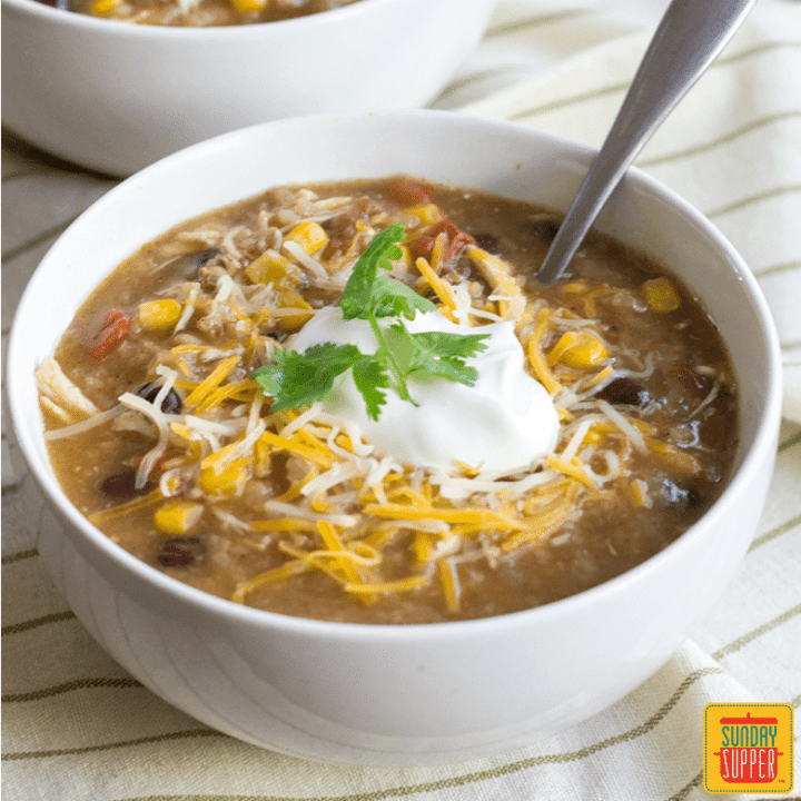 Image for Instant Pot Mexican Chicken and Rice Soup #SundaySupper