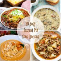 collage of instant pot soup recipe photos
