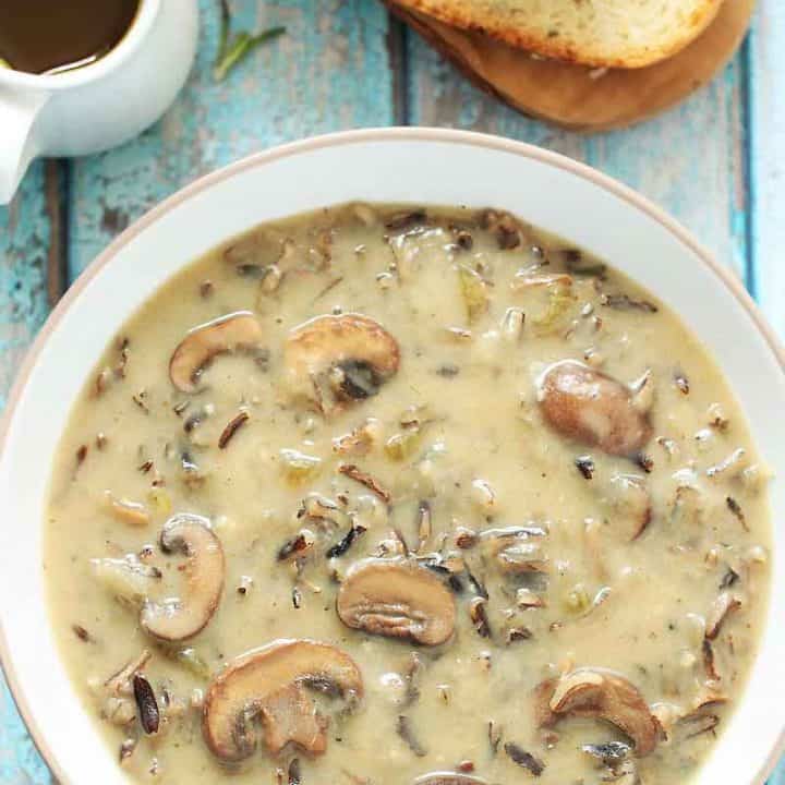 Image for Instant Pot Vegan Wild Rice Mushroom Soup
