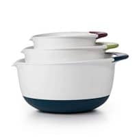 OXO Good Grips 3-Piece Mixing Bowl Set with Red/Green/Blue Handles