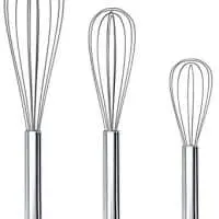 Ouddy 3 Pack Stainless Steel Whisks 8"+10"+12", Wire Whisk Set Kitchen wisks for Cooking, Blending, Whisking, Beating, Stirring