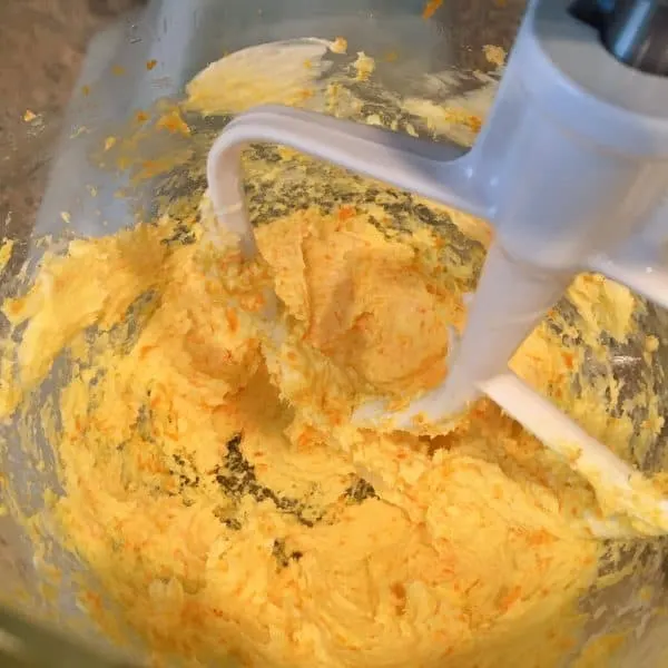 mixing butter, and orange zest till fluffy