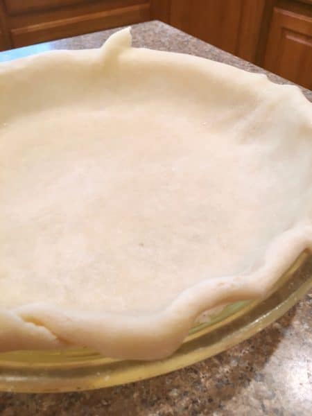 Tucking ends under for pie crust edges