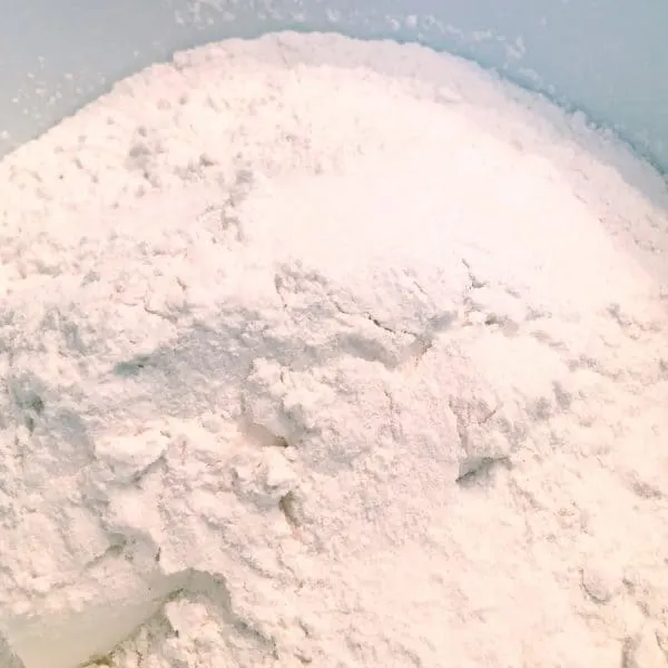 Flour, salt and crisco for pie crust in bowl