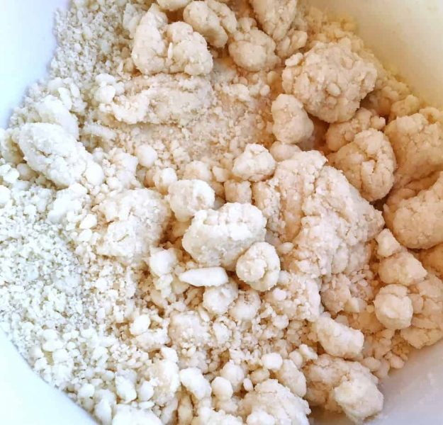 Pie crust ingredients after water has been added