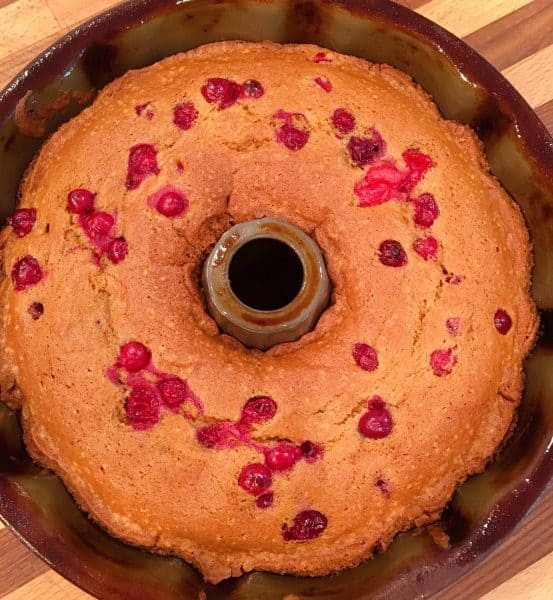Baked Pumpkin Cranberry Cake