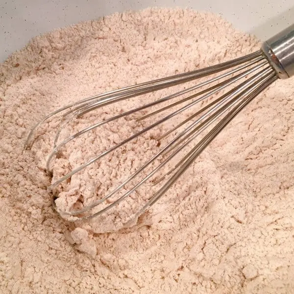 whisking dry ingredients together