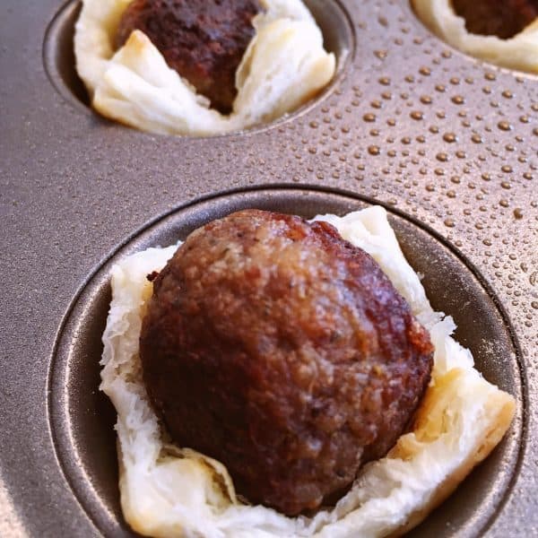 sausage ball in puff pastry