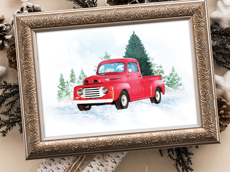 Free Free 271 Vintage Red Truck Svg SVG PNG EPS DXF File