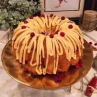 Cranberry Orange Pull-Apart Monkey Bread on Cake Stand