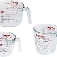 Pyrex Measuring Cups, 3-Piece, Clear