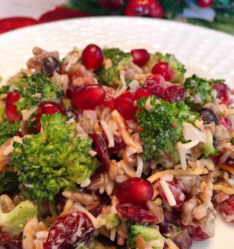 Broccoli, Cranberry, and Pomegranate Salad