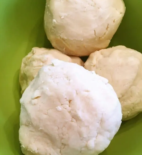 dough formed into balls 