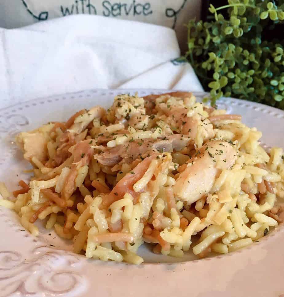 Instant Pot Chicken Rice and Pasta Casserole