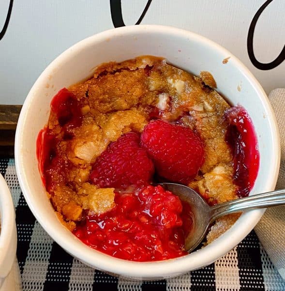 Individual Raspberry Cookie Crumbles