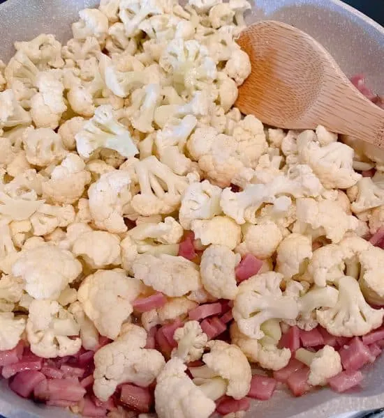 cooking cauliflower till tender crisp