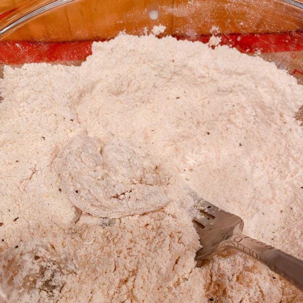 dry ingredients for shrimp breading