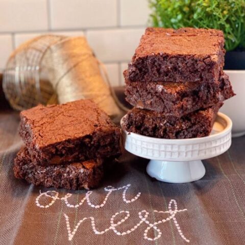 Best Homemade Brownies on a plate