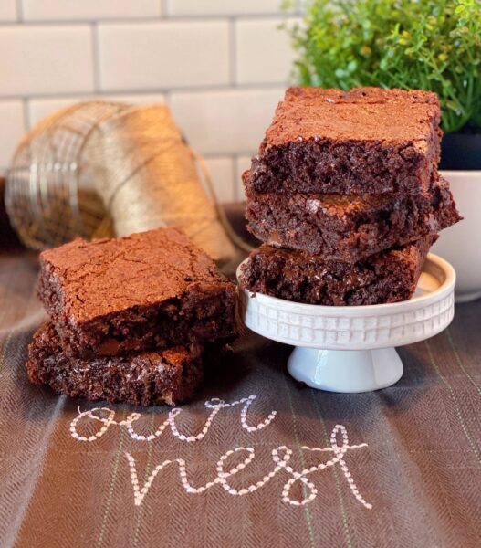 Best Homemade Brownies on a plate