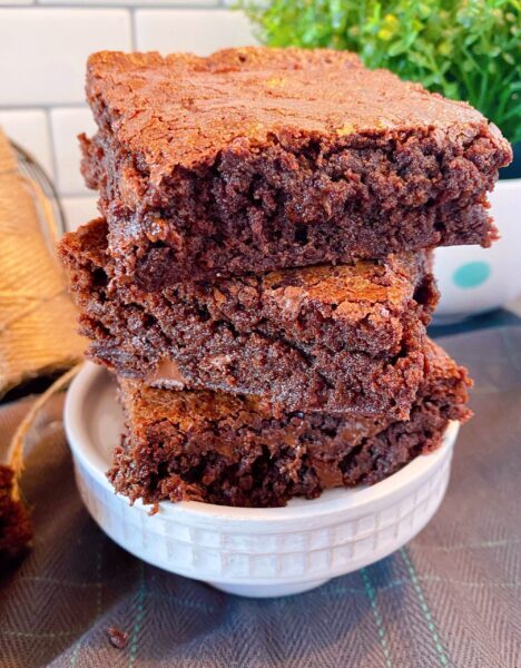 Stack of Best Homemade Brownies