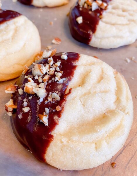 cookies sprinkled with chopped pecans