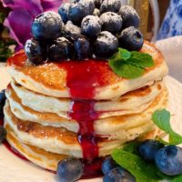 Homemade Blueberry Buttermilk Pancakes