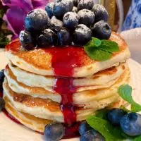 Homemade Blueberry Buttermilk Pancakes