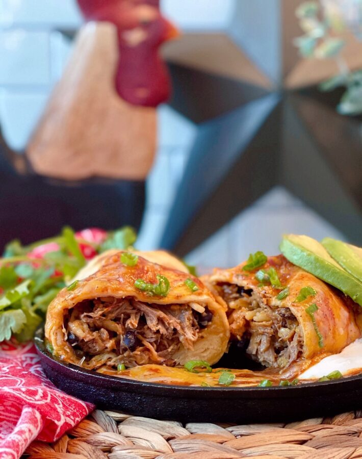 Chimichangas enchilada style@SpicieFoodie