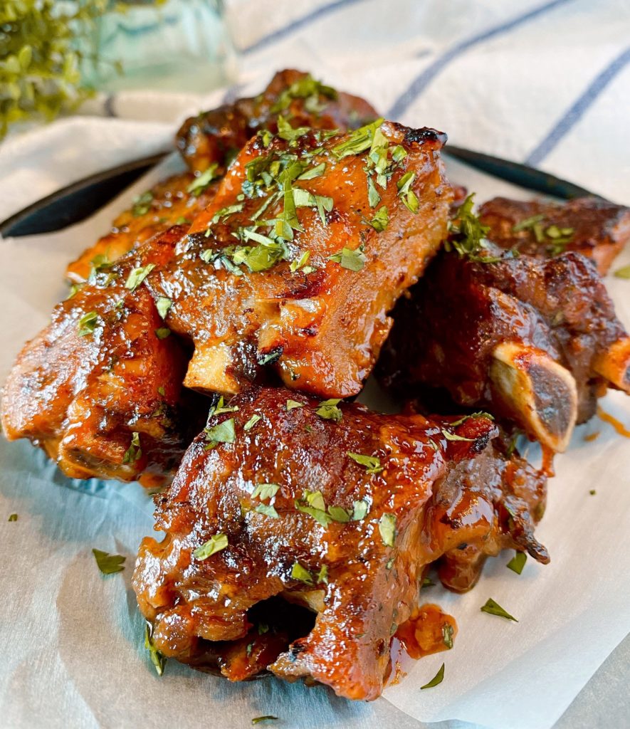 plate full of mini riblets