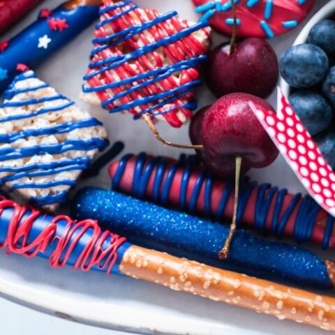 Image for Red White and Blue Dessert Board