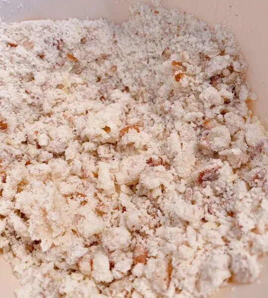 Pecan Streusel Crumb mixture all combined in a medium bowl and set aside for use later in recipe.