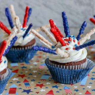 Image for Cute and EASY Fireworks Cupcake Recipe