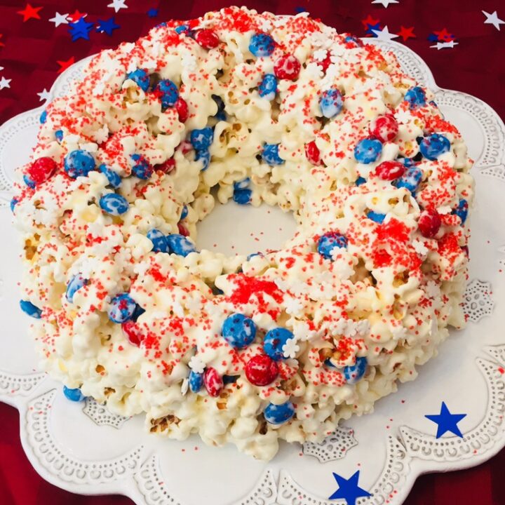 Image for Patriotic Popcorn Cake – Fun Recipe to Make with Kids