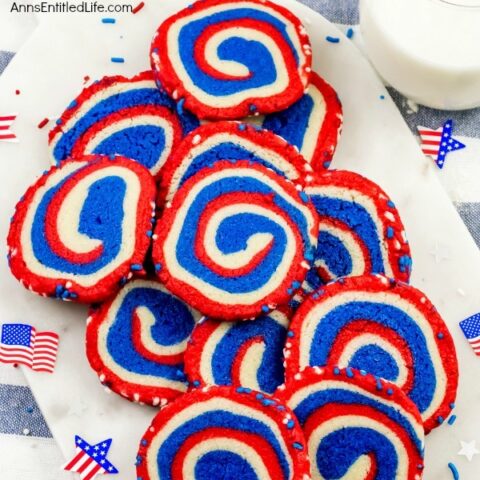 Image for Red, White, and Blue Pinwheel Cookies Recipe