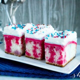 Image for Fourth of July Dessert: Red, White and Blue Poke Cake - SheSaved®