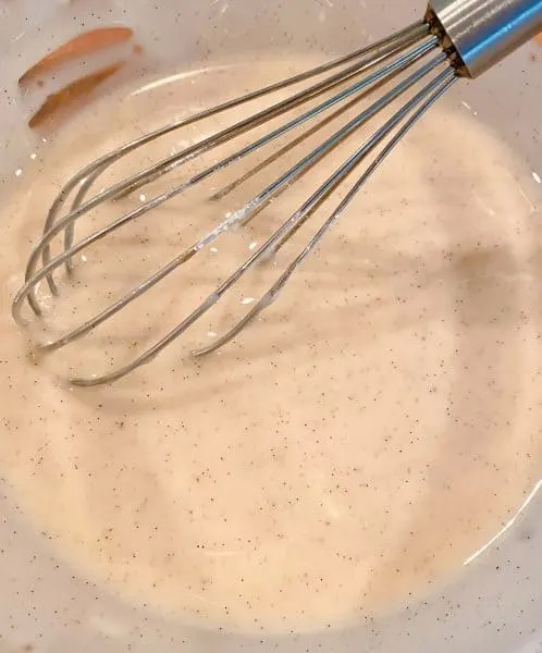 Vanilla Bean Glaze in a bowl
