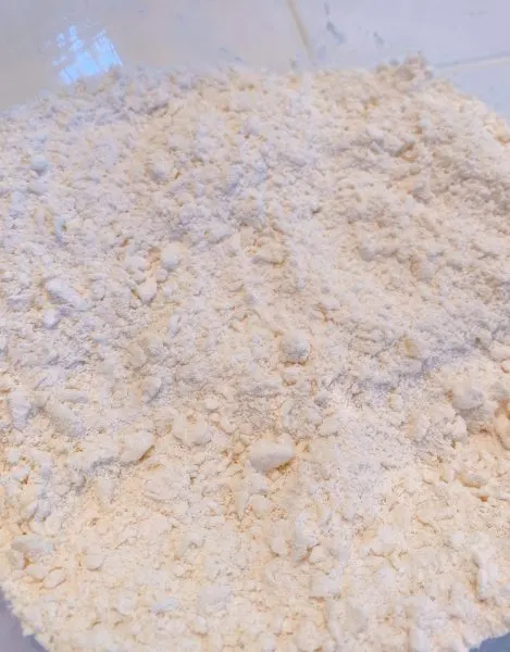 Flour and butter blended together to create a small crumb