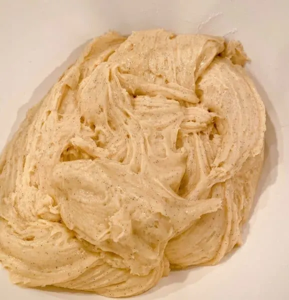 placing the dough in a clean bowl to chill