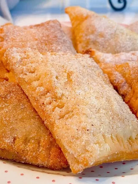 Close up photo of Fried Peach Hand Pies